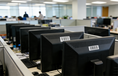 barcodes on asset tags 資產標籤上的條碼