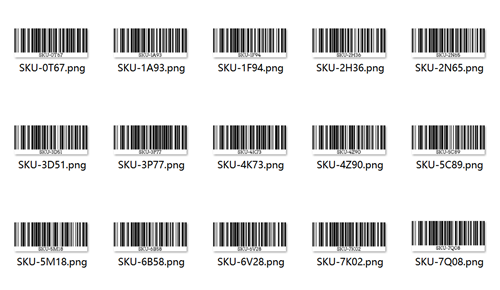 bulk barcodes 批量條碼