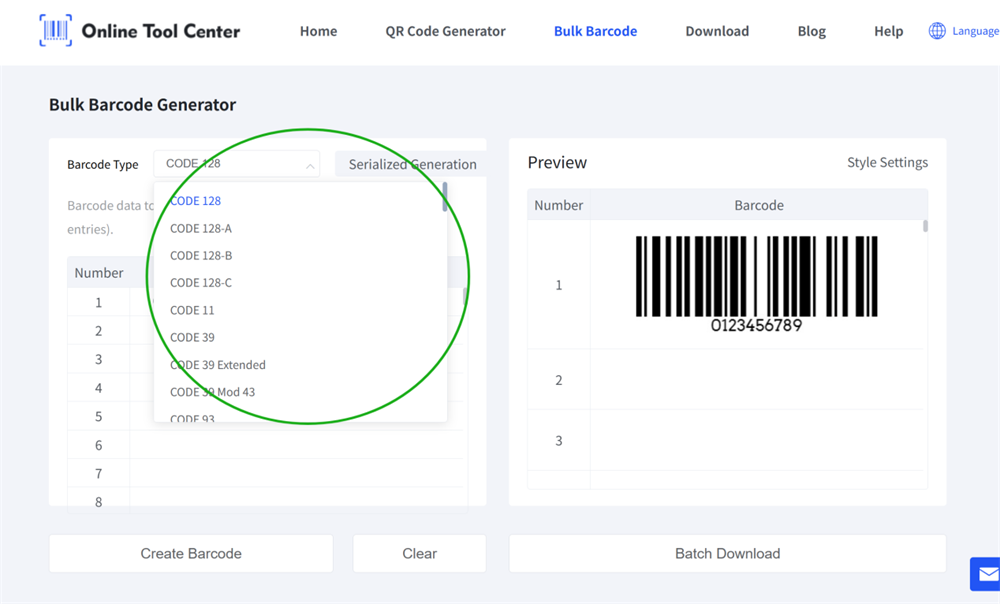 bulk barcode generator 批量條碼生成器