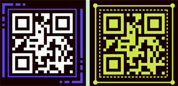 QR Code on Black Background 黑底二維碼