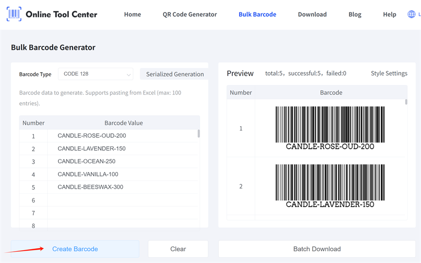 bulk generate soap product barcodes 批量生成肥皂產品條碼