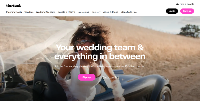 The Knot website Knot網站